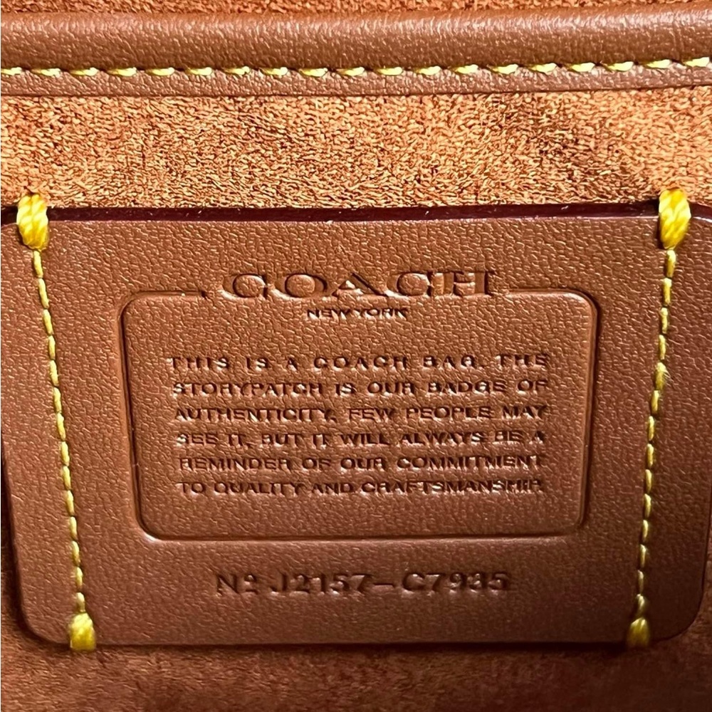 💰SOLD-C7935 - Coach Studio Shoulder Bag in Signature Jacquard with Penguin Motif - Picture 11 of 14